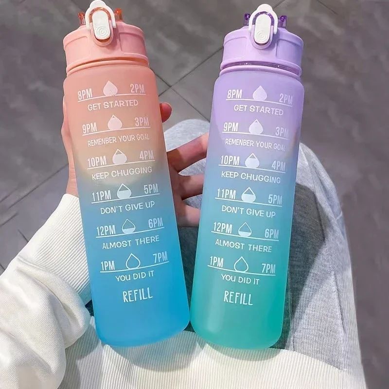 Outdoor Adventure And Sports - Botella de agua deportiva con pajita