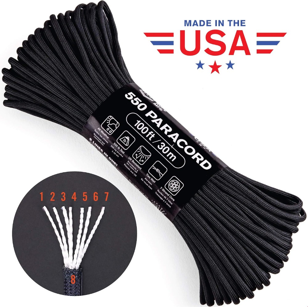 Cuerda Paracord 550 de 100 Pie - Paracord 550 Feet reseña y precio