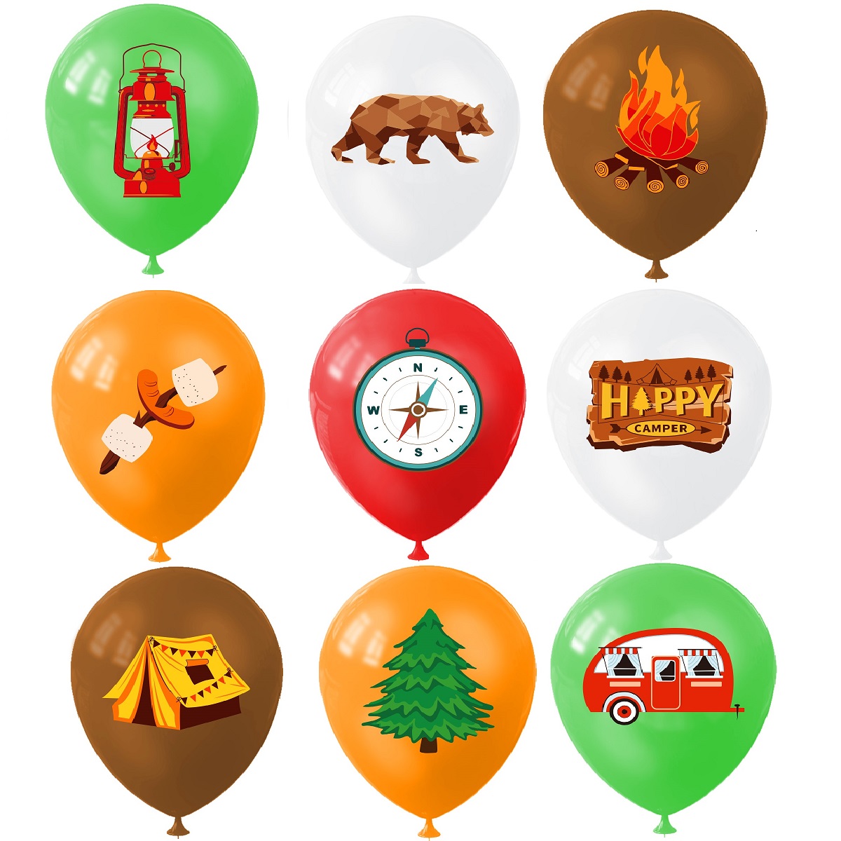 Globo Happy Camping de 9 pieza - Outdoor Adventure Girls reseña y precio